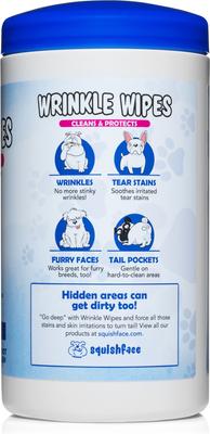 Show full view: Squishface Wrinkle Wipes Dog Grooming Wipes, 80 count slide 5 of 8