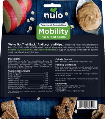 Show full view: Nulo Functional Granola Mobility Dog Treats, 10-oz bag slide 3 of 12