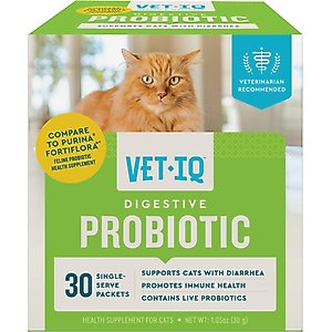 VetIQ Chicken Flavored Probiotic Powder Supplement for Cats & Kittens, 30 count