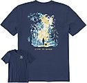 LIFE IS GOOD Men's Hiker with Sunbeams in the Woods Short Sleeve Crusher Tee, XX-Large