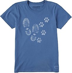 LIFE IS GOOD Women's Trails & Tails Crusher Tee, XXX-Large