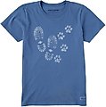 LIFE IS GOOD Women's Trails & Tails Crusher Tee, Small