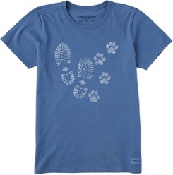 LIFE IS GOOD Women's Trails & Tails Crusher Tee, Small