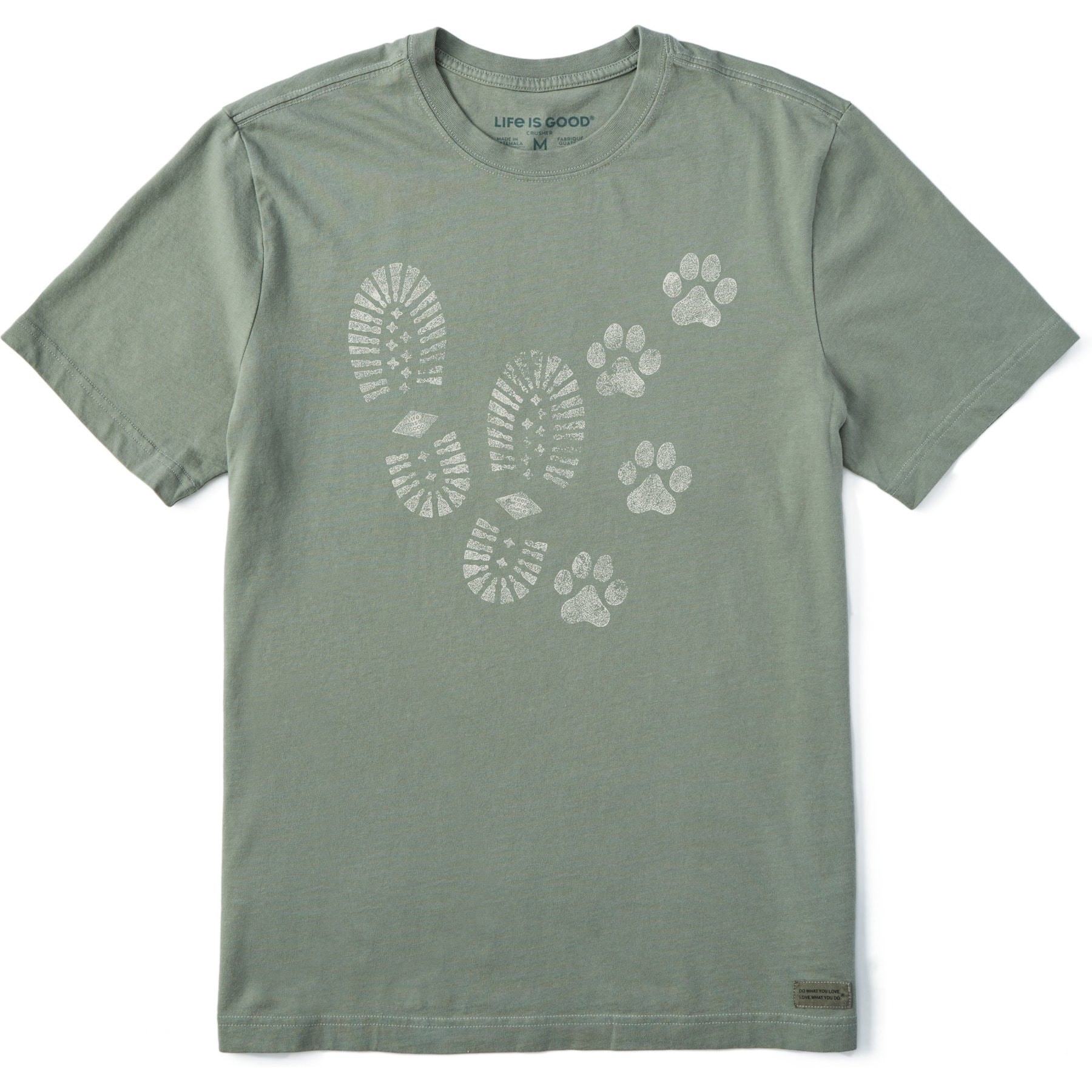 LIFE IS GOOD Men's Trails & Tails Short Sleeve Crusher Tee, Medium