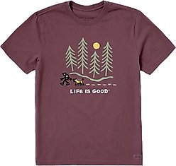LIFE IS GOOD Men's Hiking Through the Woods Crusher Tee, XX-Large