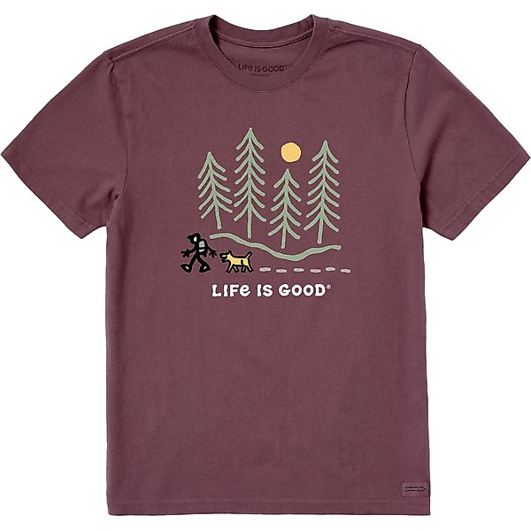LIFE IS GOOD Men's Hiking Through the Woods Crusher Tee