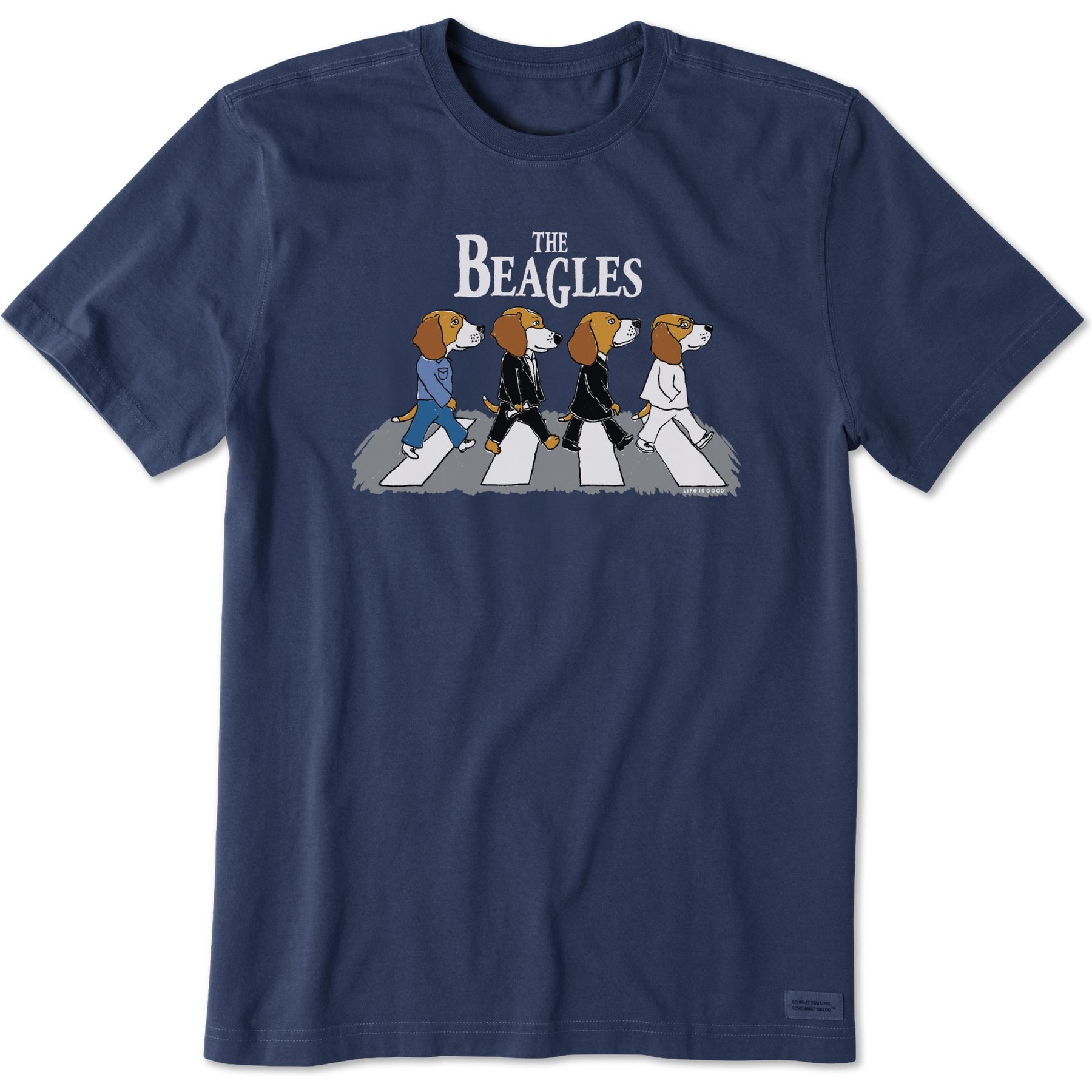 LIFE IS GOOD Men's The Beagles Crusher Tee, Medium