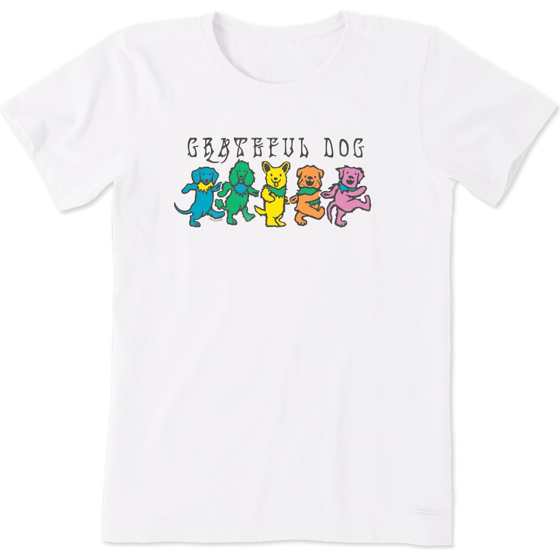 LIFE IS GOOD Women's Grateful Dog Crusher Tee, Small