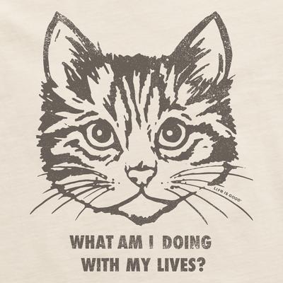 LIFE IS GOOD Women's Cat Lives Crusher Boxy Tee
