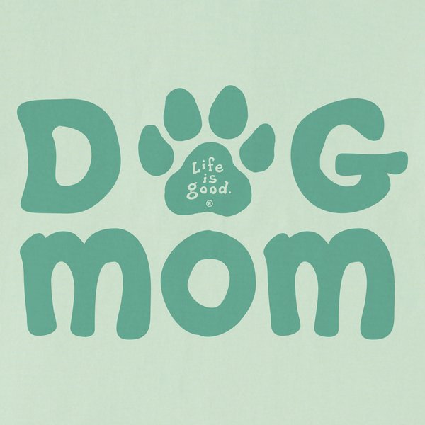 LIFE IS GOOD Women's Dog Mom Paw Short Sleeve Crusher Tee