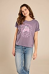 LIFE IS GOOD Women's Pink Pony Club Crusher Boxy Tee, Large slide 2 of 4