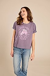 LIFE IS GOOD Women's Pink Pony Club Crusher Boxy Tee, X-Small slide 2 of 4