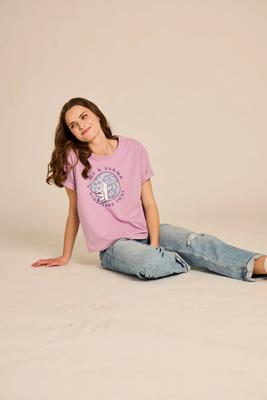 Show full view: LIFE IS GOOD Women's Me & Karma Vibe Like That Short Sleeve Crusher Boxy Tee, X-Small slide 3 of 4