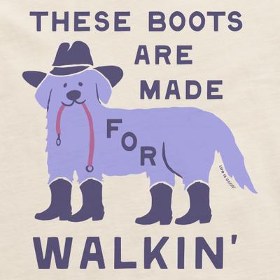Show full view: LIFE IS GOOD Women's These Boots are Made for Walkin Dog Crusher Boxy Tee, X-Large slide 2 of 3
