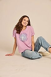 LIFE IS GOOD Women's Me & Karma Vibe Like That Short Sleeve Crusher Boxy Tee, Medium slide 2 of 4