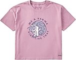 LIFE IS GOOD Women's Me & Karma Vibe Like That Short Sleeve Crusher Boxy Tee, Medium