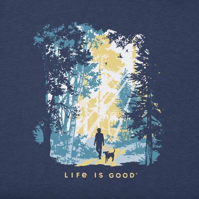 Show full view: LIFE IS GOOD Men's Hiker with Sunbeams in the Woods Short Sleeve Crusher Tee, X-Large slide 2 of 5