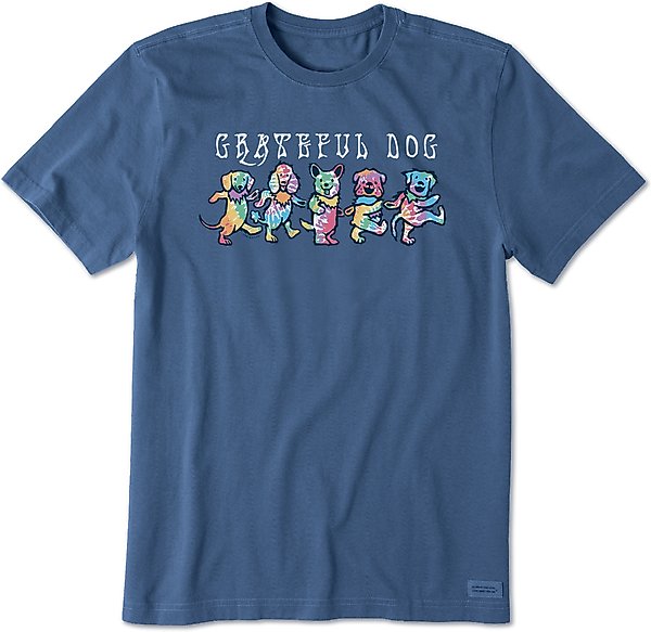 LIFE IS GOOD Men's Tie Dye Grateful Dog Crusher-LITE Tee