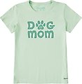 LIFE IS GOOD Women's Dog Mom Paw Short Sleeve Crusher Tee, X-Small