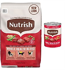 Rachael Ray Nutrish Real Beef, Pea, & Brown Rice Recipe Dry Food + Real Beef & Pumpkin Canned Dog Food