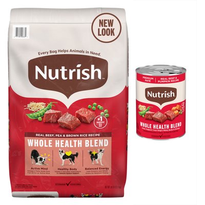 Rachael Ray Nutrish Rachael Ray Nutrish Real Beef, Pea, & Brown Rice Recipe Dry Food + Real Beef & Pumpkin Canned Dog Food