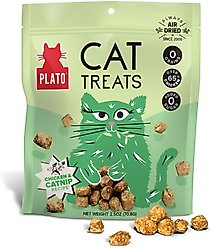 Plato Chicken with Catnip Recipe Air-Dried Cat Treats, 2.5-oz bag