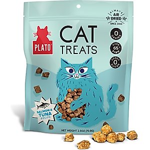 Plato Air-Dried Cat Treats Tuna & Salmon Recipe 2.5oz, 2.5oz