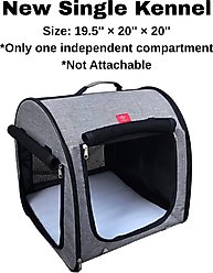 One for Pets Folding Fabric Portable Dog Kennel, Gray slide 2 of 9