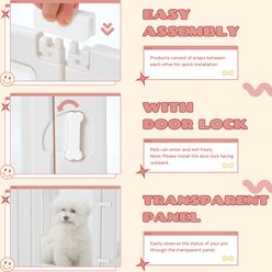 PXZEE 6-Panel Foldable Pet Playpen, White, 23-in slide 2 of 4