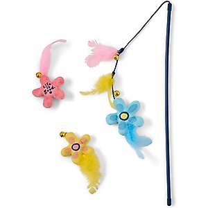 LIFE IS GOOD Vintage Daisy Teaser Wand Cat Toy