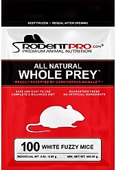 Rodent Pro Frozen Reptile Food, Fuzzy Mice, 100 count