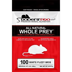 Rodent Pro Frozen Reptile Food, Fuzzy Mice, 100 count