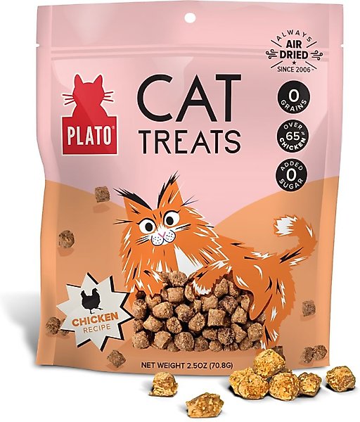 Show full view: Plato Air-Dried Cat Treats Chicken Recipe 2.5oz, 2.5oz slide 1 of 9
