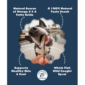 Plato Wild Caught Baltic Sprat Dog Treats, 3-oz bag