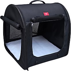 One for Pets Folding Fabric Portable Dog Kennel, Black
