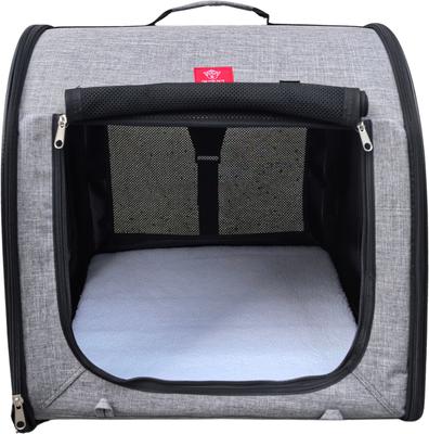 Show full view: One for Pets Folding Fabric Portable Dog Kennel, Gray slide 2 of 11