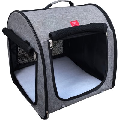 One for Pets One for Pets Folding Fabric Portable Dog Kennel, Gray
