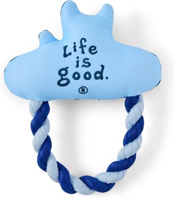 Show full view: LIFE IS GOOD Rocket Good Buoy Oxford & Rope Dog Toy slide 2 of 2