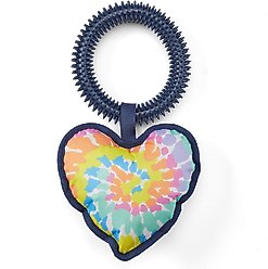 LIFE IS GOOD Vintage Tie Dye Heart Jumbo Oxford & Spike Dog Toy slide 2 of 2