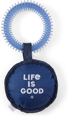 Show full view: LIFE IS GOOD Sticker Collage Oxford & Spike Round Dog Toy slide 2 of 2