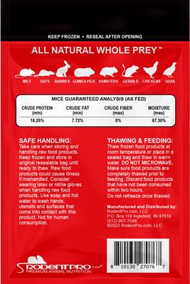 Show full view: Rodent Pro Frozen Reptile Food, Medium Mice, 50 count slide 2 of 5