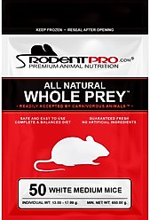 Rodent Pro Frozen Reptile Food, Medium Mice, 50 count