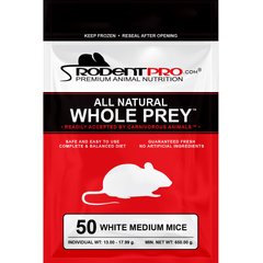 Rodent Pro Frozen Reptile Food, Medium Mice, 50 count