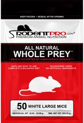 Rodent Pro Frozen Reptile Food, Large Mice, 50 count