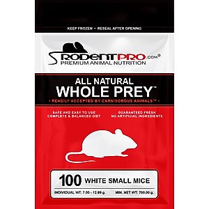Rodent Pro Frozen Reptile Food, Small Mice, 100 count