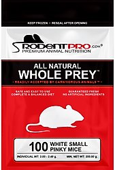 Rodent Pro Frozen Reptile Food, Small Pinky Mice, 100 count