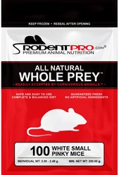 Rodent Pro Frozen Reptile Food, Small Pinky Mice, 100 count
