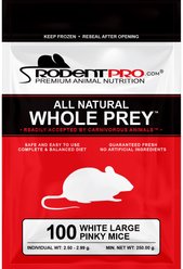 Rodent Pro Frozen Reptile Food, Large Pinky Mice, 100 count