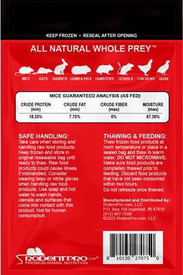 Show full view: Rodent Pro Frozen Reptile Food, Large Pinky Mice, 100 count slide 2 of 5