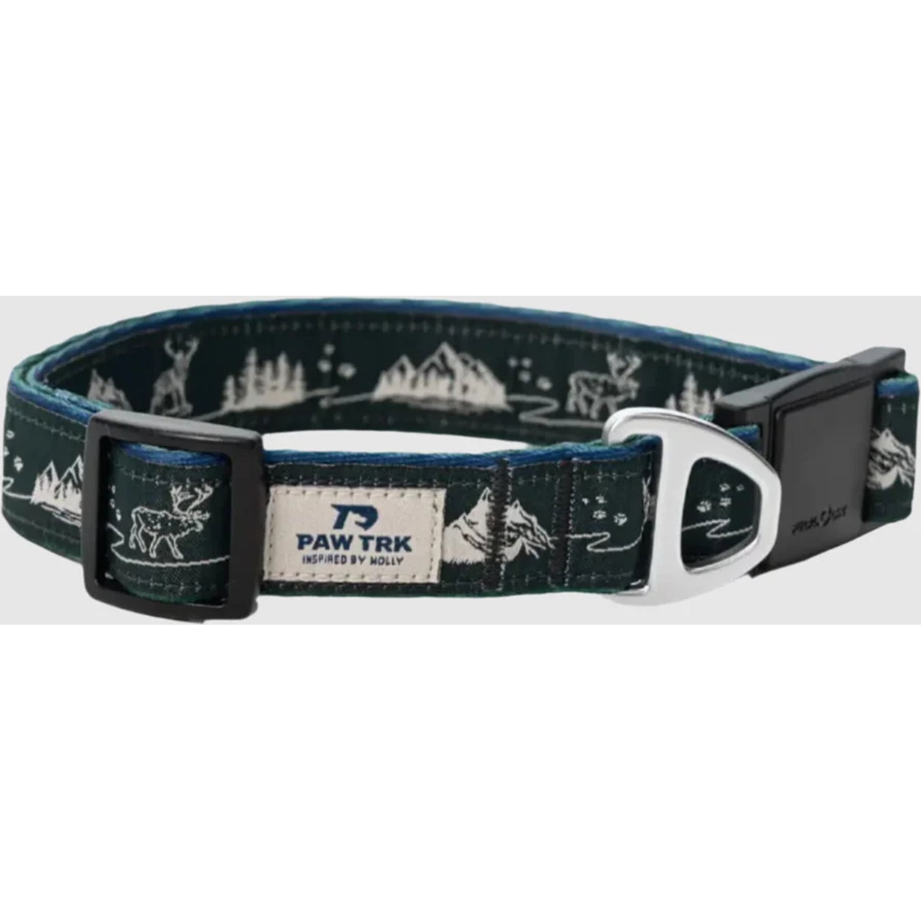 PawTrk EverBark Dog Collar, Forest Green, Medium